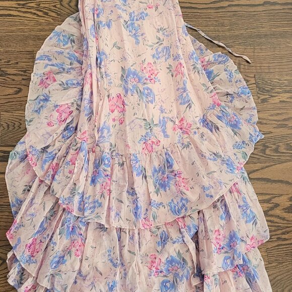 LoveShackFancy Winslow Floral Whispering Lilac Ruffle Dress Size 10 - Picture 4 of 9